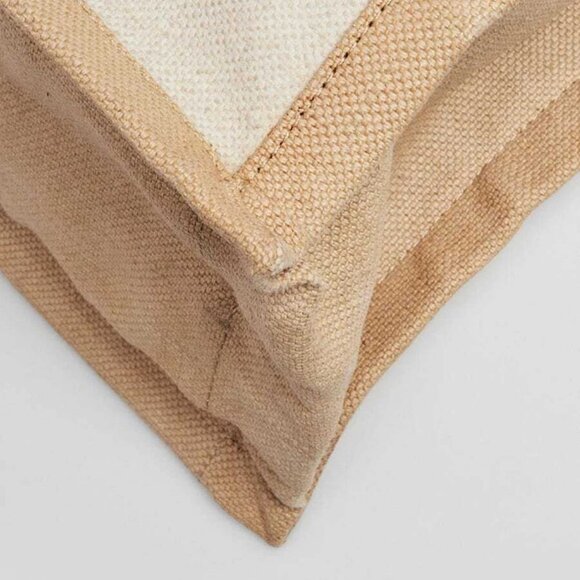 Yves Saint Laurent Natural Linen And Leather Rive Gauche Tote Bag - Picture 4 of 9